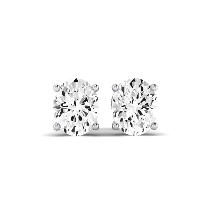 Elowen Oval Cut Lab Diamond Stud Earrings