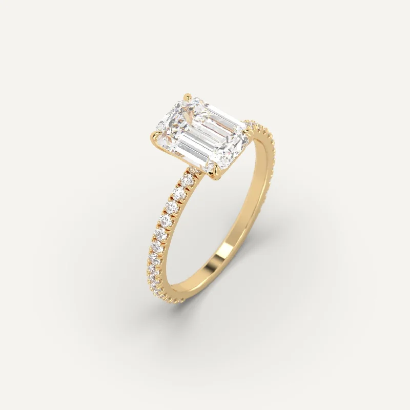 Men's Tourmaline Engagement Rings in 18K Two - Tone Gold with a Floral - Inspired Setting2 carat Emerald Cut Diamond Ring Men's Tourmaline Engagement Rings in 18K Two - Tone Gold with a Floral - Inspired Setting2 carat Emerald Cut Diamond Ring