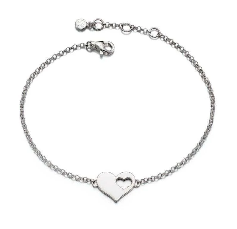 Little Star Poppy Sterling Silver Heart Bracelet