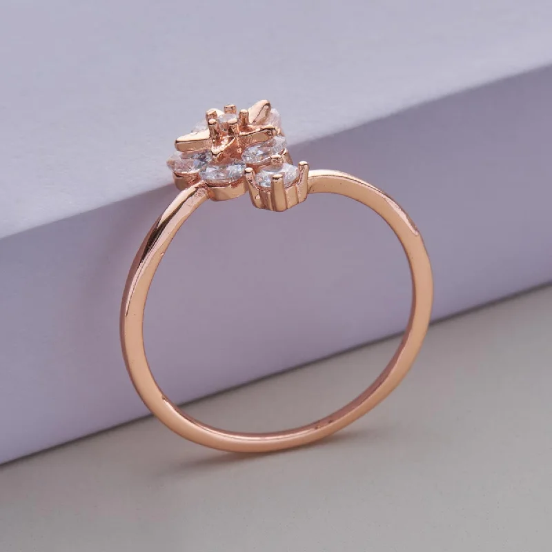 Garnet double finger rings in deep red tonesTrendy Finger Ring 138850