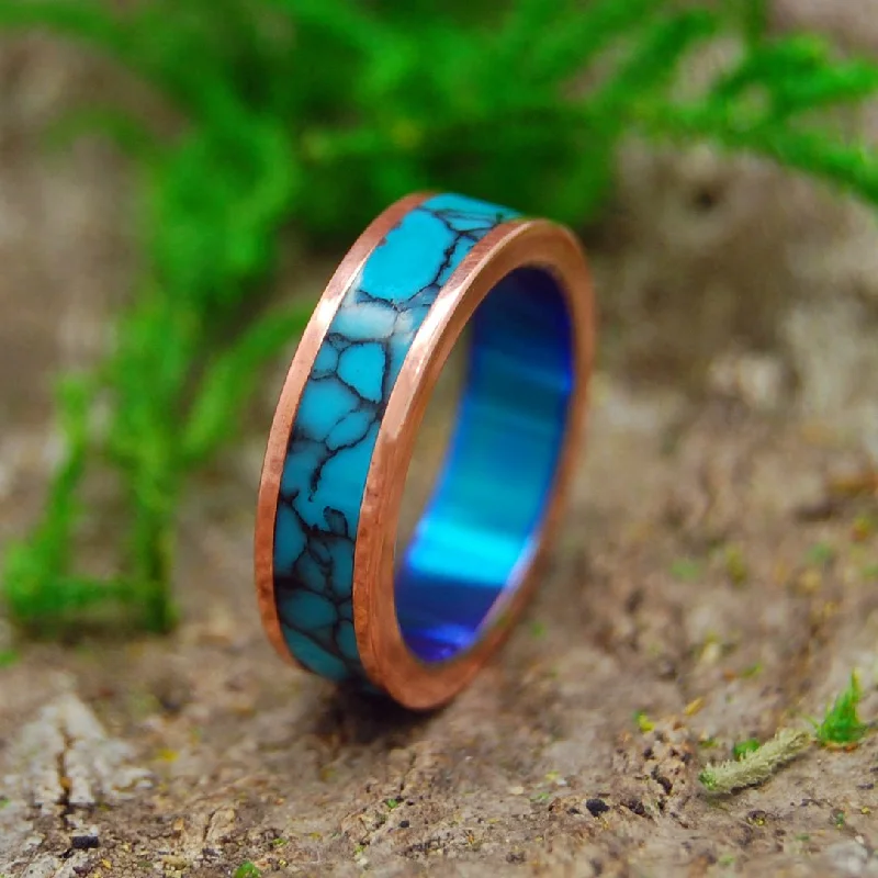 Stackable Gemstone Rings for Women in Amethyst, Sapphire, and EmeraldIt Wasn't A Dream | Women's Turquoise, Copper & Titanium Wedding Ring Stackable Gemstone Rings for Women in Amethyst, Sapphire, and EmeraldIt Wasn't A Dream | Women's Turquoise, Copper & Titanium Wedding Ring