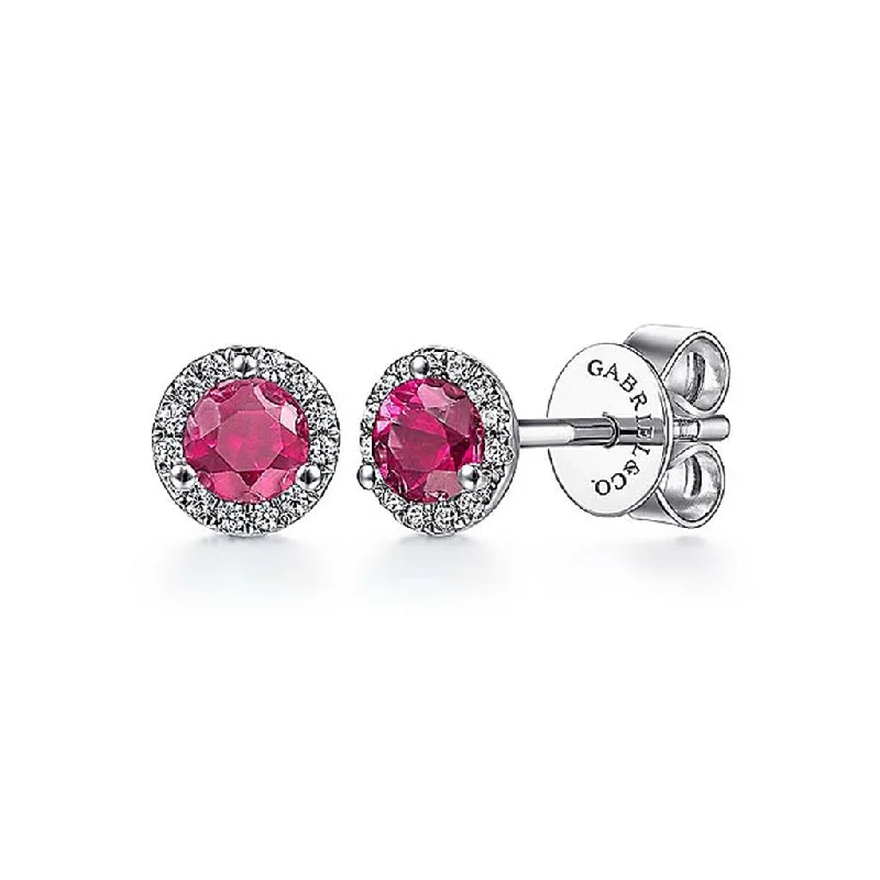 Men's Tanzanite Engagement Rings in Palladium with a Three - Stone ArrangementGabriel Diamond Halo & Ruby Stud Earrings Men's Tanzanite Engagement Rings in Palladium with a Three - Stone ArrangementGabriel Diamond Halo & Ruby Stud Earrings