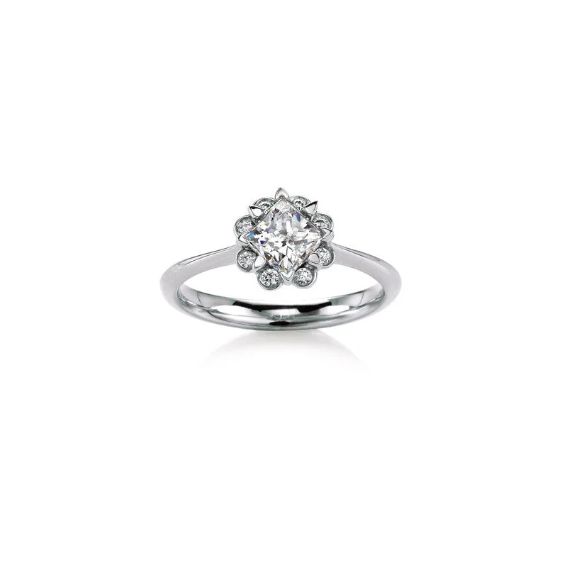 Men's Tanzanite Engagement Rings in Palladium with a Three - Stone ArrangementHeather Solitaire Princess-Cut Diamond Engagement Ring Men's Tanzanite Engagement Rings in Palladium with a Three - Stone ArrangementHeather Solitaire Princess-Cut Diamond Engagement Ring