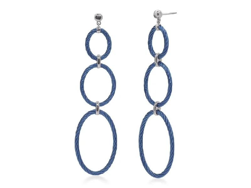 Men's Sapphire Engagement Rings in 18K White Gold with Pave Diamond AccentsAlor Classique Circle Earrings Men's Sapphire Engagement Rings in 18K White Gold with Pave Diamond AccentsAlor Classique Circle Earrings