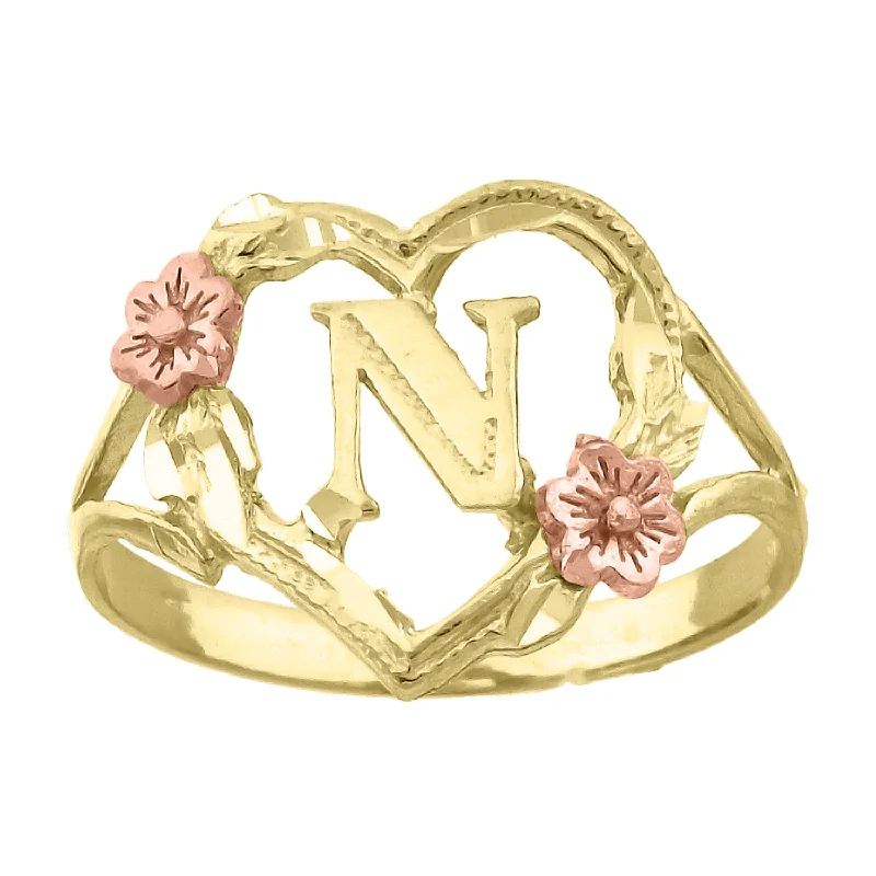 Minimalist Fashion Rings in Stainless Steel with a Single Solitaire CrystalKeene Jewelers 10kt Two-tone Gold Womens DC Textured Initial Letter N Heart Band Ring Minimalist Fashion Rings in Stainless Steel with a Single Solitaire CrystalKeene Jewelers 10kt Two-tone Gold Womens DC Textured Initial Letter N Heart Band Ring