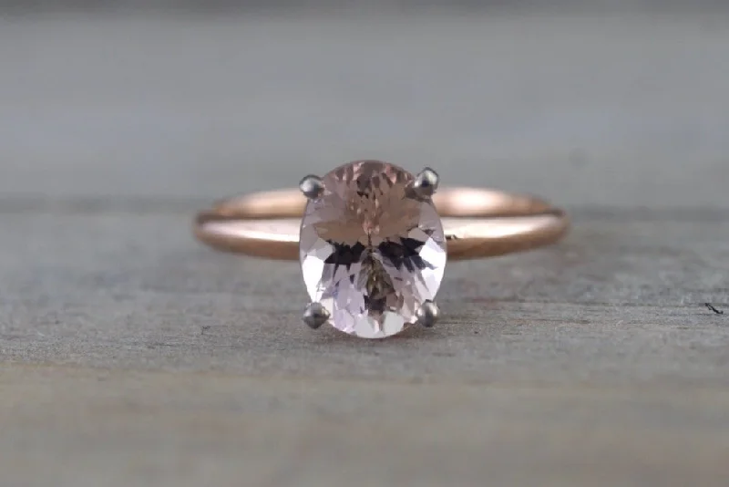Men's stackable rings for a layered look14k Rose Gold Oval 6mm Morganite Pink Peach Champagne Beige Engagement Vintage Solitaire Two Tone Classic Men's stackable rings for a layered look14k Rose Gold Oval 6mm Morganite Pink Peach Champagne Beige Engagement Vintage Solitaire Two Tone Classic