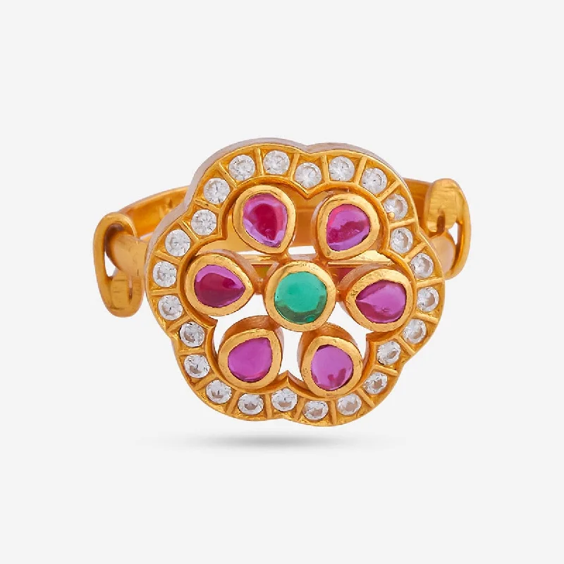 Opal double finger rings with an iridescent play - of - colorSilver Temple Finger Ring 164677 Opal double finger rings with an iridescent play - of - colorSilver Temple Finger Ring 164677