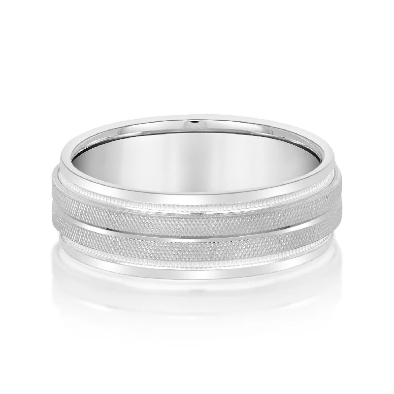 Men's animal - print rings with leopard or snake patternsMen's High Beveled Center And Florentine Finish Band Men's animal - print rings with leopard or snake patternsMen's High Beveled Center And Florentine Finish Band