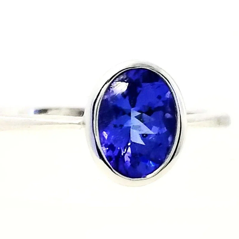 Women's Rings with Hidden Compartments for Secret KeepsakesWhite Gold Oval Tanzanite Ring Women's Rings with Hidden Compartments for Secret KeepsakesWhite Gold Oval Tanzanite Ring