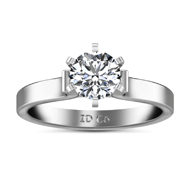 Silicone Women's Rings for a Comfortable and Durable OptionRound Diamond Solitaire Engagement Ring Curved Shoulder 14K White Gold Silicone Women's Rings for a Comfortable and Durable OptionRound Diamond Solitaire Engagement Ring Curved Shoulder 14K White Gold