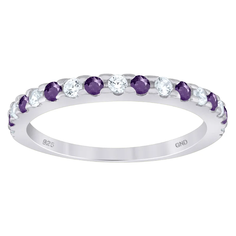 Bohemian - Style Fashion Rings with Turquoise and Silver Filigree for a Free - Spirited LookKeene Jewelers 925 Sterling Silver Womens White Purple Cubic-Zirconia Ring Size 7 Bohemian - Style Fashion Rings with Turquoise and Silver Filigree for a Free - Spirited LookKeene Jewelers 925 Sterling Silver Womens White Purple Cubic-Zirconia Ring Size 7