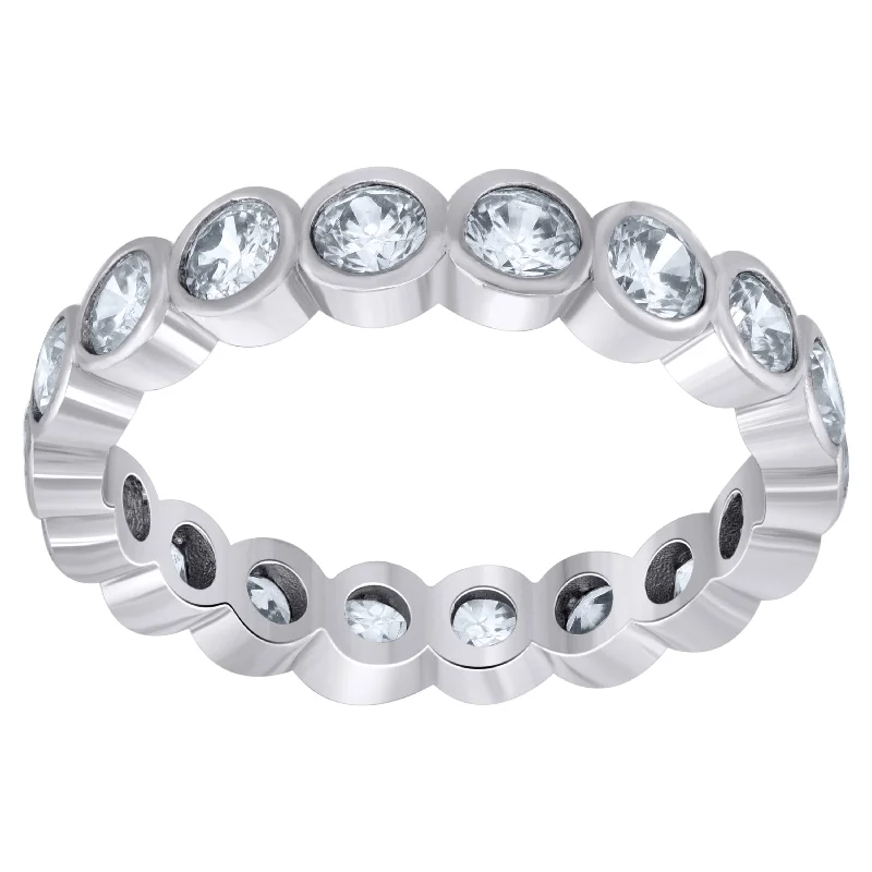 Rhinestone - Embellished Fashion Rings in Silver - Tone Metal for a Glamorous TouchKeene Jewelers 925 Sterling Silver Womens Cubic Zirconia 4mm Stackable Band Ring Size 7 Rhinestone - Embellished Fashion Rings in Silver - Tone Metal for a Glamorous TouchKeene Jewelers 925 Sterling Silver Womens Cubic Zirconia 4mm Stackable Band Ring Size 7