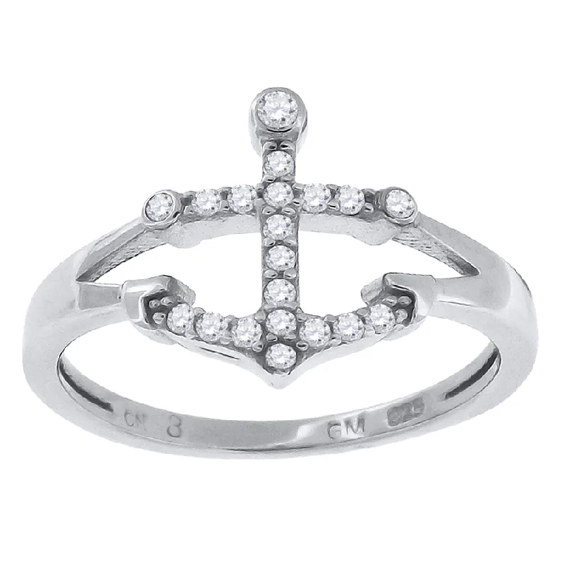 Magnetic Fashion Rings in Stainless Steel with a Modern, Interlocking DesignKeene Jewelers 925 Sterling Silver Womens Cubic Zirconia Anchor Fashion Ring Magnetic Fashion Rings in Stainless Steel with a Modern, Interlocking DesignKeene Jewelers 925 Sterling Silver Womens Cubic Zirconia Anchor Fashion Ring