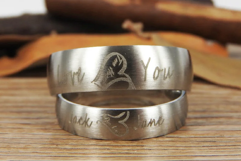 Men's sapphire - set rings for a royal blue hueHandmade Two Heart become One Heart Matching Wedding Rings, his and her promise ring, Wedding Rings Set, couple rings Men's sapphire - set rings for a royal blue hueHandmade Two Heart become One Heart Matching Wedding Rings, his and her promise ring, Wedding Rings Set, couple rings