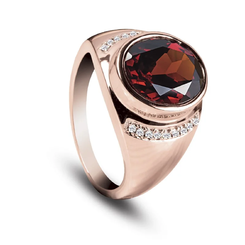 Enamel - Coated Women's Rings in Bright, Bold ColorsFlame Garnet Ring