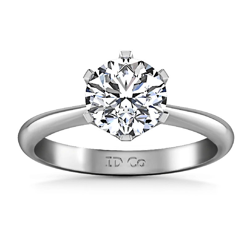 Interlocking Band Women's Rings in White Gold for a Modern DesignRound Diamond Solitaire Engagement Ring Tresa 14K White Gold Interlocking Band Women's Rings in White Gold for a Modern DesignRound Diamond Solitaire Engagement Ring Tresa 14K White Gold