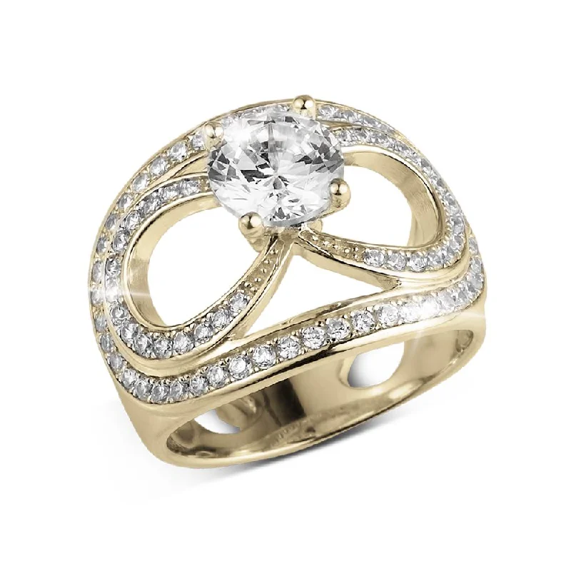 Women's 18K Gold Solitaire Diamond Ring for an Elegant Everyday LookInfinity Solitaire Ring Women's 18K Gold Solitaire Diamond Ring for an Elegant Everyday LookInfinity Solitaire Ring