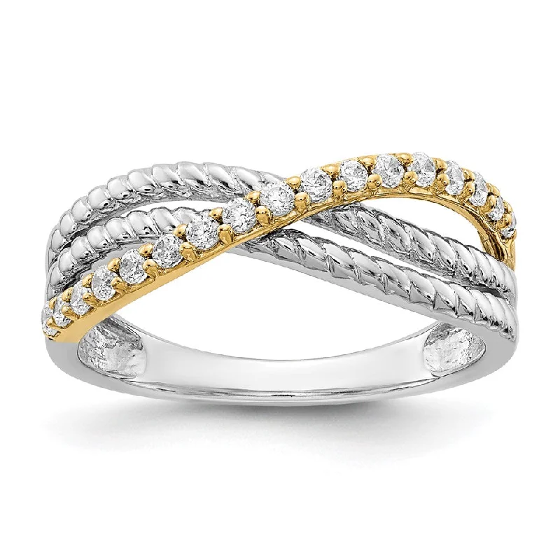14k Two-tone Gold Two-tone Diamond Fancy Ring