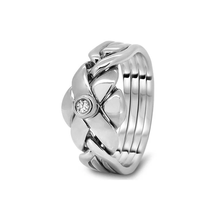 Adjustable Ring Sizes for Women's Rings in Stainless SteelWomens Platinum Diamond 4RC-LD Adjustable Ring Sizes for Women's Rings in Stainless SteelWomens Platinum Diamond 4RC-LD