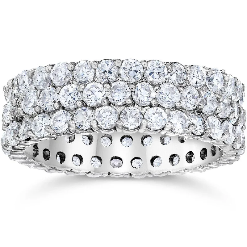 14k White Gold 3 1/2ct TDW Eco-friendly Lab Grown Diamond Wedding Ring