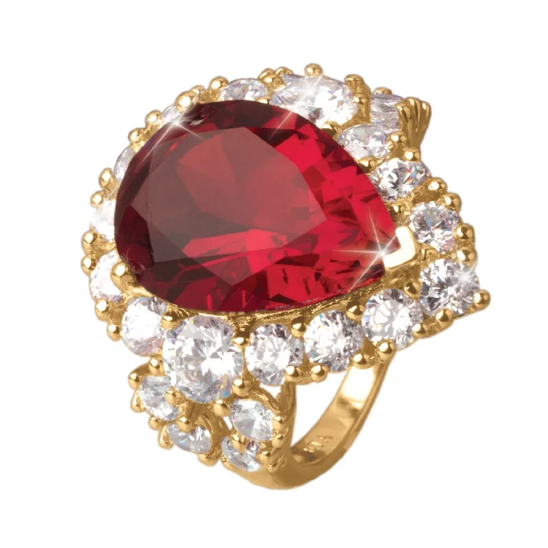 Adjustable Ring Sizes for Women's Rings in Stainless SteelPaparazzi Ruby Red Ring