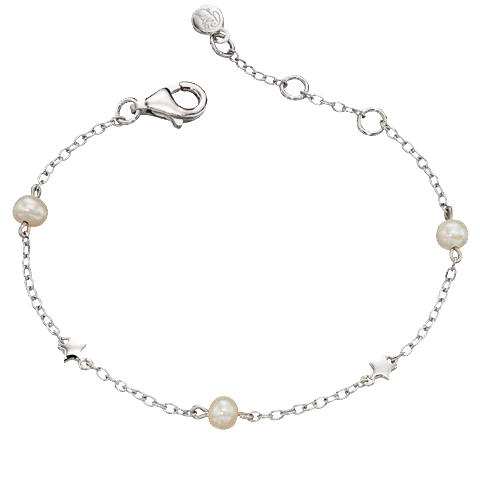 Little Star Sterling Silver Freshwater Pearl Anja Bracelet