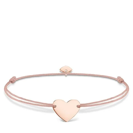 Thomas Sabo Little Secrets Rose Gold Plated Silver Pink Heart Bracelet