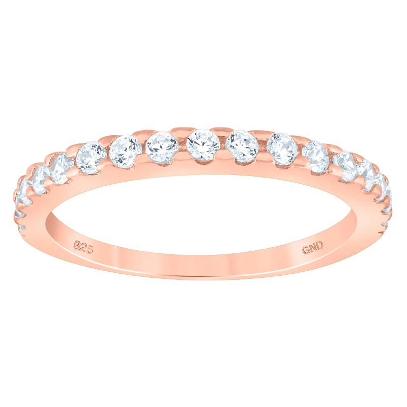 Stackable Fashion Rings in Rose - Gold Tone with Delicate Floral EngravingsKeene Jewelers 925 Sterling Silver Rose-Tone Womens Cubic-Zirconia Ring Size 6 Stackable Fashion Rings in Rose - Gold Tone with Delicate Floral EngravingsKeene Jewelers 925 Sterling Silver Rose-Tone Womens Cubic-Zirconia Ring Size 6