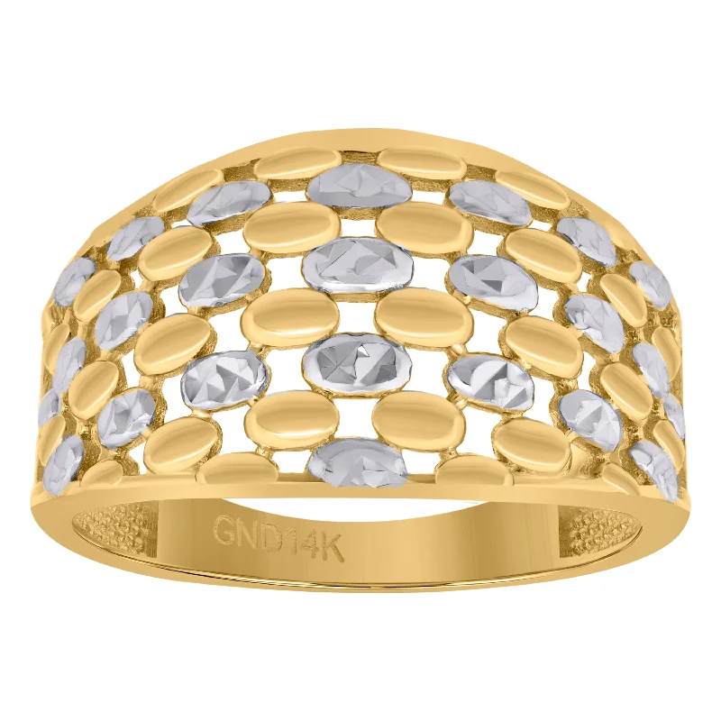 Knuckle - Duster Fashion Rings in Black - Plated Metal with Spike DetailsKeene Jewelers 14kt Two-tone Gold Womens Abstract Pattern Ring Band Knuckle - Duster Fashion Rings in Black - Plated Metal with Spike DetailsKeene Jewelers 14kt Two-tone Gold Womens Abstract Pattern Ring Band