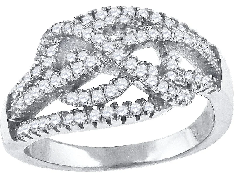 Stackable Fashion Rings in Rose - Gold Tone with Delicate Floral EngravingsKeene Jewelers 925 Sterling Silver Womens Cubic-Zirconia Knotted Fashion Ring Stackable Fashion Rings in Rose - Gold Tone with Delicate Floral EngravingsKeene Jewelers 925 Sterling Silver Womens Cubic-Zirconia Knotted Fashion Ring