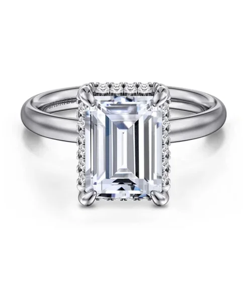 Men's Peridot Engagement Rings in 14K Gold - Filled Metal with a Micro - Pave Setting14K White Gold 0.12cttw SI2 G-H Diamond Semi-Mount Engagement Ring by Gabriel Men's Peridot Engagement Rings in 14K Gold - Filled Metal with a Micro - Pave Setting14K White Gold 0.12cttw SI2 G-H Diamond Semi-Mount Engagement Ring by Gabriel