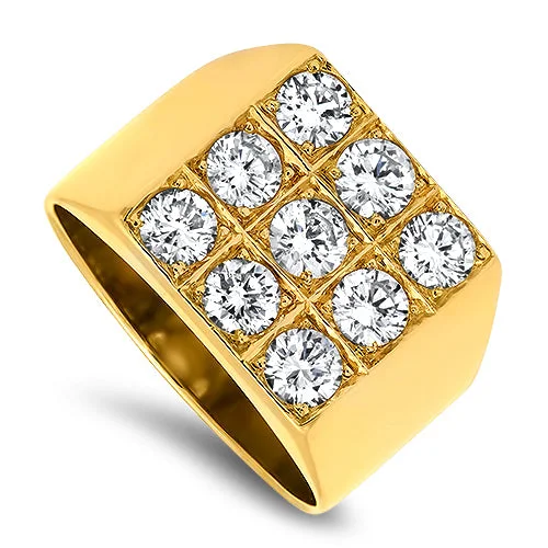 Men's turquoise - inlaid rings for a southwestern feel3.15ct Mens Diamond Ring Hamdade in 18ct Yellow Gold Men's turquoise - inlaid rings for a southwestern feel3.15ct Mens Diamond Ring Hamdade in 18ct Yellow Gold