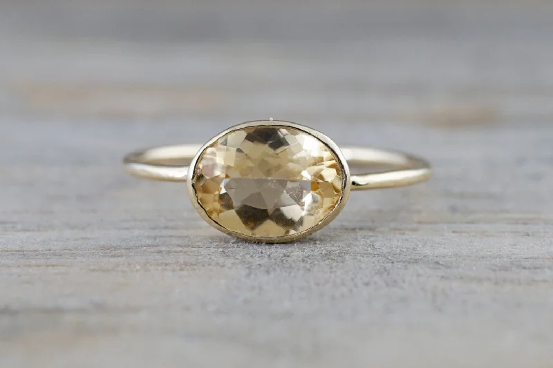 Men's glow - in - the - dark rings for a fun effectYellow Topaz Gold Oval Bezel Band Minimalist Birthstone Ring Men's glow - in - the - dark rings for a fun effectYellow Topaz Gold Oval Bezel Band Minimalist Birthstone Ring