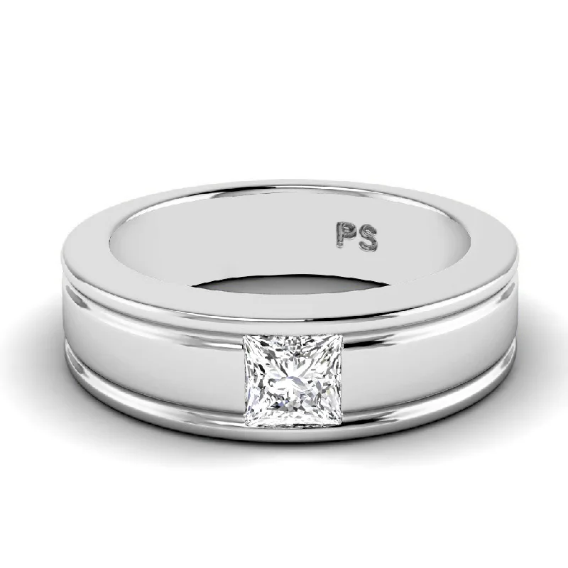 Men's kinetic rings with moving parts0.65 CT Princess Cut Diamonds - Mens Wedding Band Men's kinetic rings with moving parts0.65 CT Princess Cut Diamonds - Mens Wedding Band
