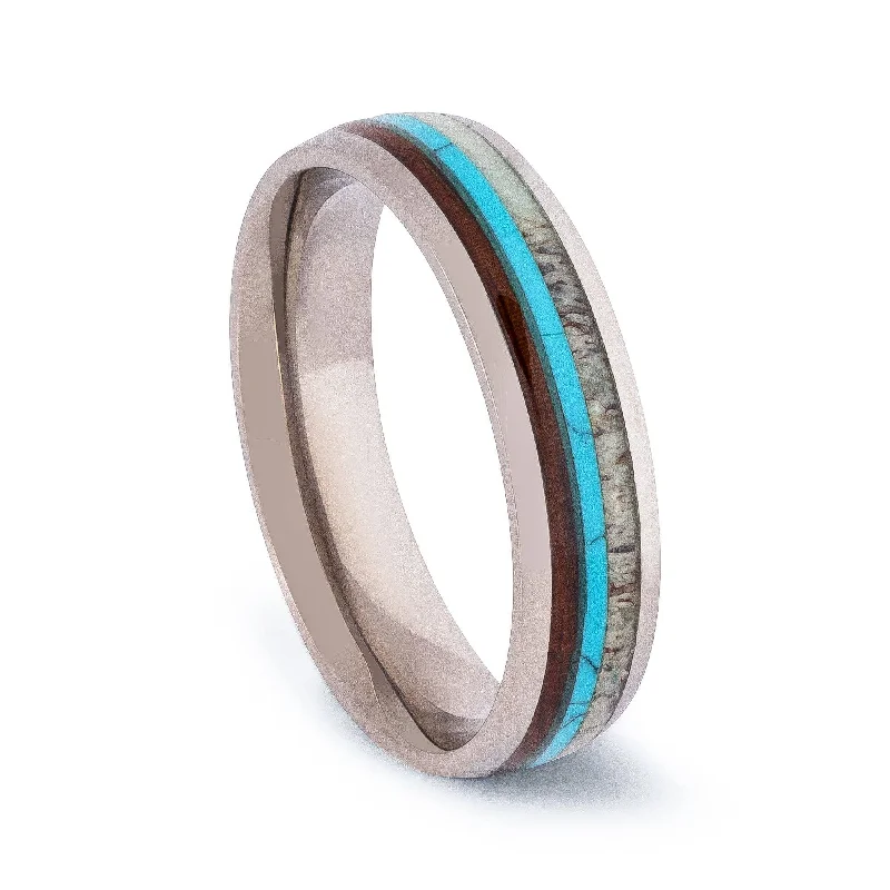 Titanium Rings with a LED - Embedded Feature for a High - Tech LookThe Woodland | 6MM Titanium Rings with a LED - Embedded Feature for a High - Tech LookThe Woodland | 6MM