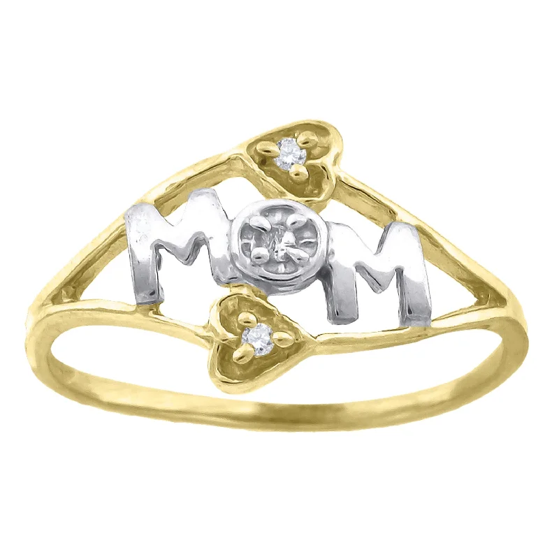 Knuckle - Duster Fashion Rings in Black - Plated Metal with Spike DetailsKeene Jewelers 10kt Gold Womens Two-tone CZ Heart Mom Band Ring Knuckle - Duster Fashion Rings in Black - Plated Metal with Spike DetailsKeene Jewelers 10kt Gold Womens Two-tone CZ Heart Mom Band Ring
