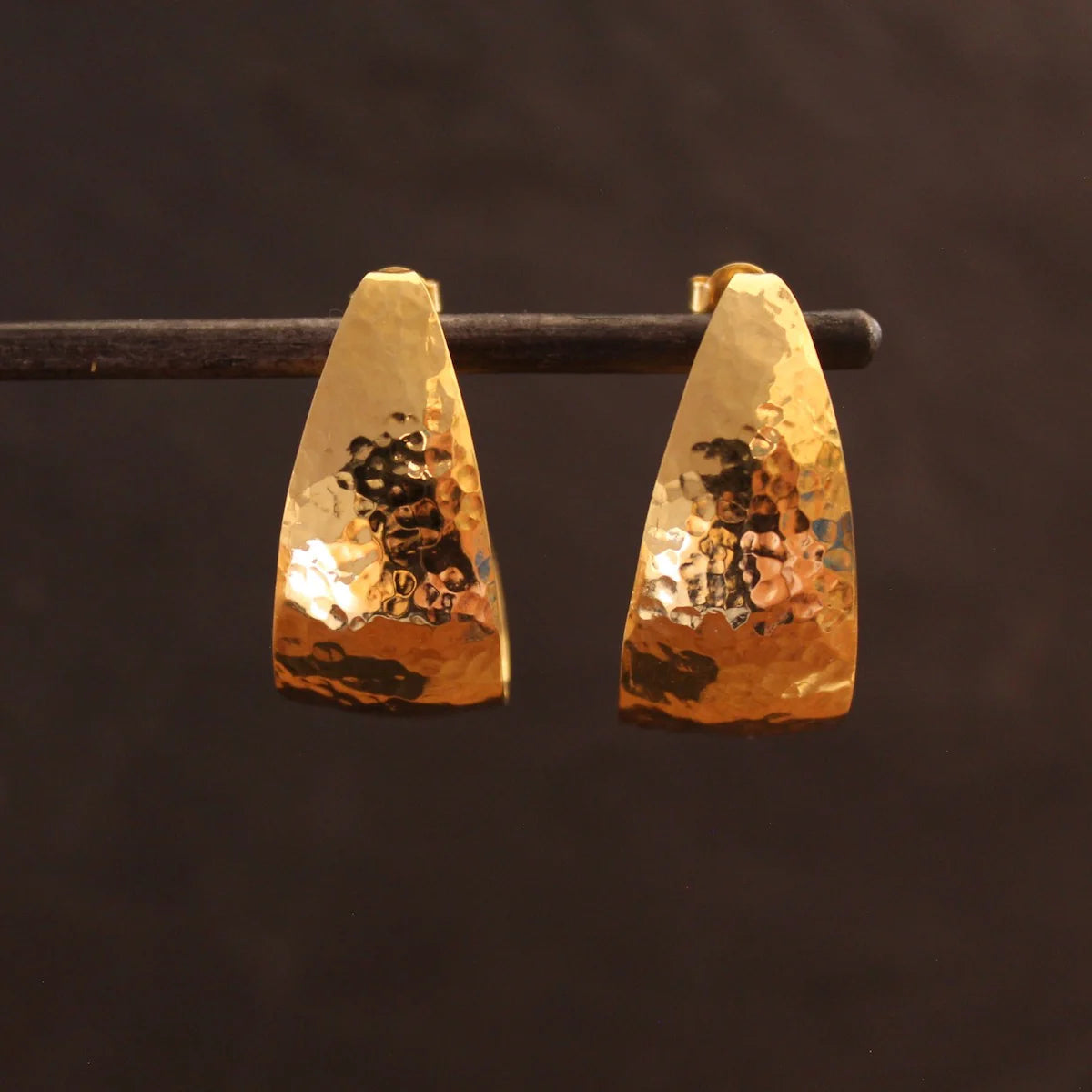 Silver hoop earringsGold Vermeil Large Hammered Hoop Earrings