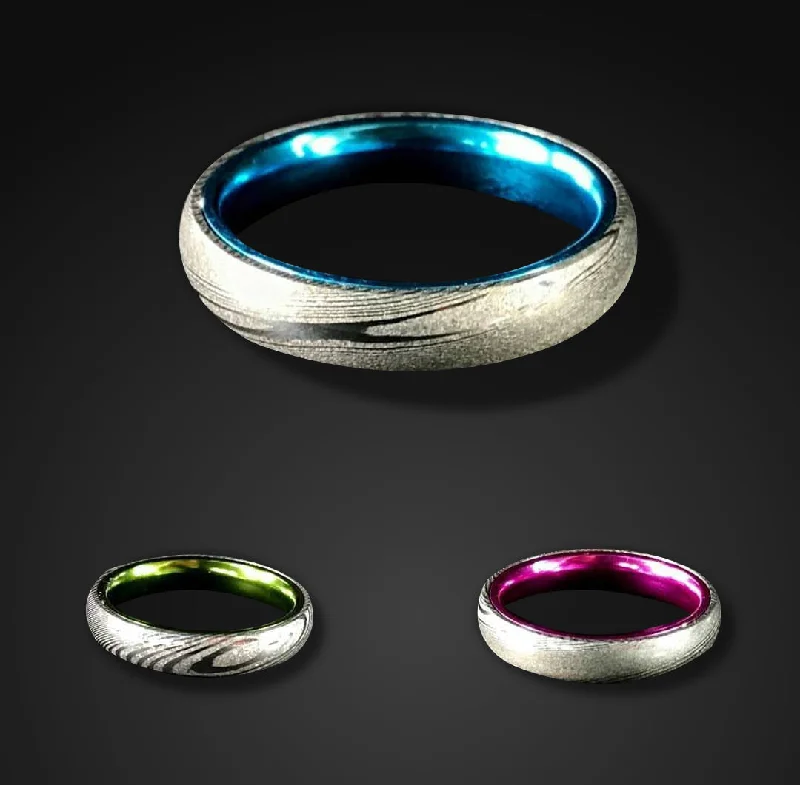 Men's laser - engraved rings with custom messagesDamascus steel, Men's sterling Silver Band| ALUMINUM and Plated Women's Wedding Bands | Engagement Hings Him and Her Men's laser - engraved rings with custom messagesDamascus steel, Men's sterling Silver Band| ALUMINUM and Plated Women's Wedding Bands | Engagement Hings Him and Her