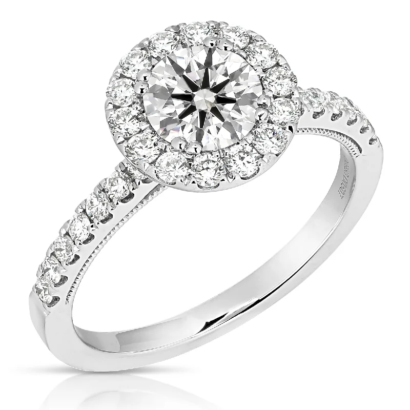 Men's Tanzanite Engagement Rings in Palladium with a Three - Stone Arrangement2.00 Ctw Round Halo Lab Grown Diamond Engagement Ring in 14 Karat White Gold Men's Tanzanite Engagement Rings in Palladium with a Three - Stone Arrangement2.00 Ctw Round Halo Lab Grown Diamond Engagement Ring in 14 Karat White Gold