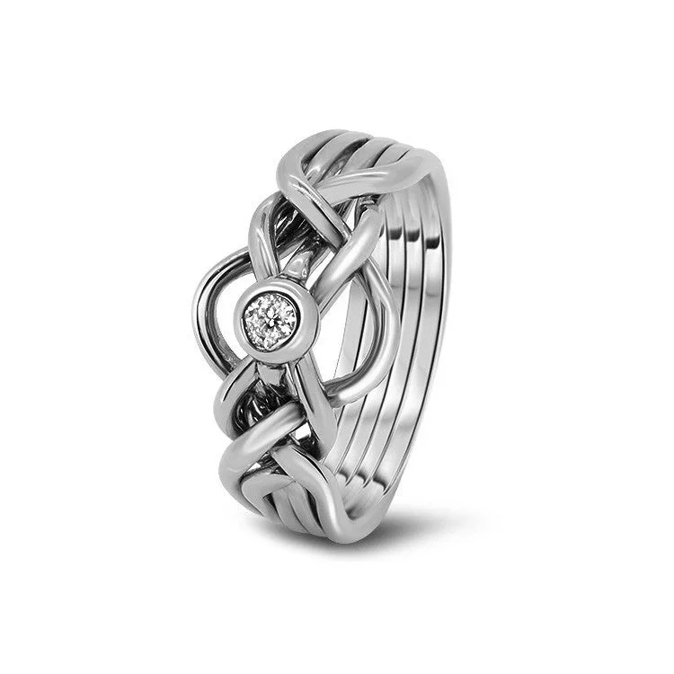 Magnetic Clasp Women's Rings for Easy Wearing and RemovalWomens Platinum Diamond 5D-LD Magnetic Clasp Women's Rings for Easy Wearing and RemovalWomens Platinum Diamond 5D-LD