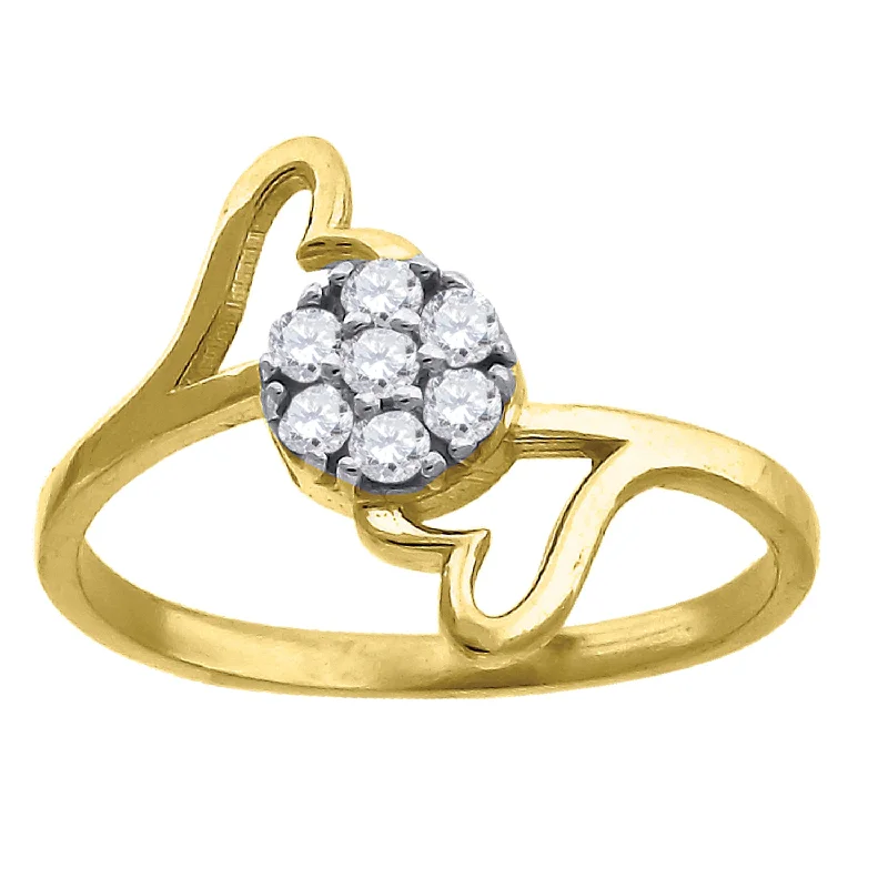 Bangle - Style Fashion Rings in Rose - Gold - Plated Aluminum with Etched PatternsKeene Jewelers 10kt Two-tone Gold Womens Round Cubic Zirconia Heart Ring Bangle - Style Fashion Rings in Rose - Gold - Plated Aluminum with Etched PatternsKeene Jewelers 10kt Two-tone Gold Womens Round Cubic Zirconia Heart Ring