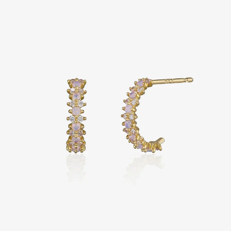 Trendy hoop earringsSnowflake semi-hoop earrings