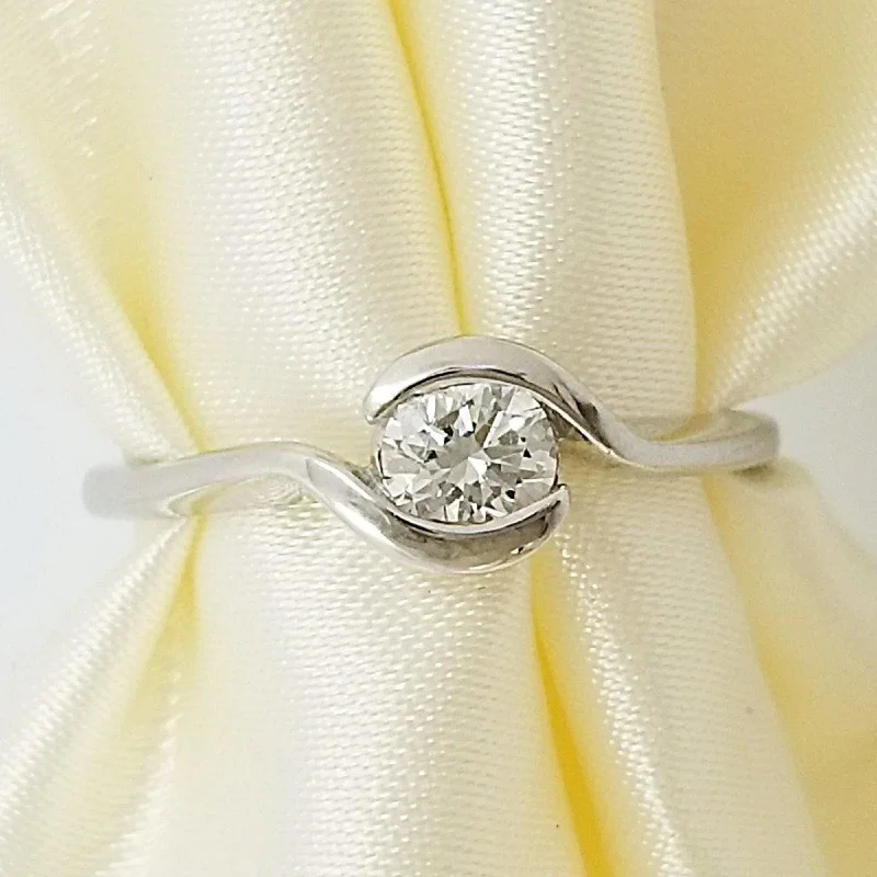 Women's Rings with Hidden Compartments for Secret KeepsakesWhite Gold Diamond Ring with a Hug Women's Rings with Hidden Compartments for Secret KeepsakesWhite Gold Diamond Ring with a Hug