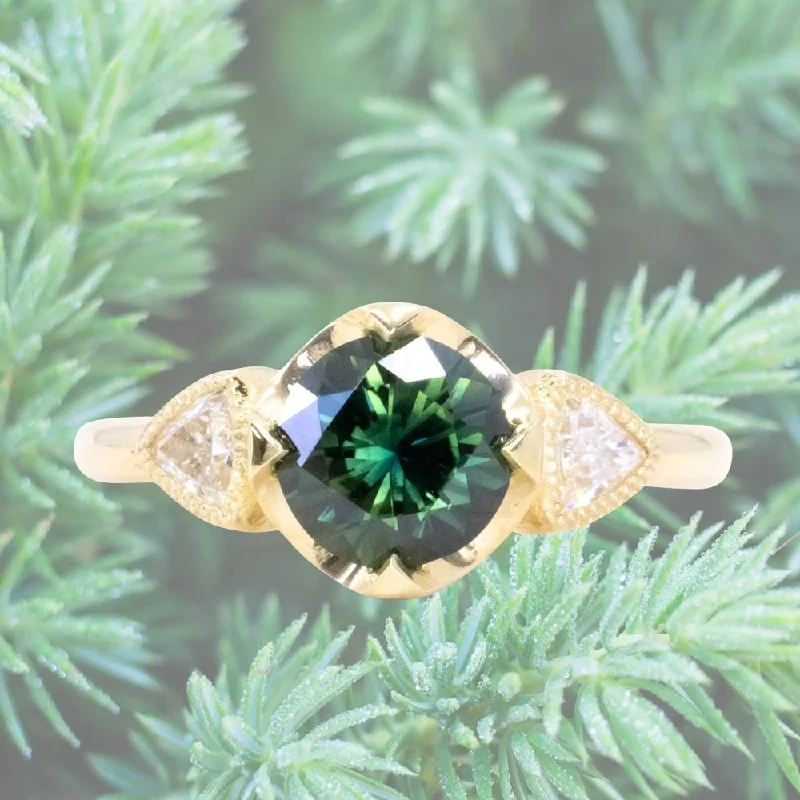 Topaz Gemstone Rings in 10K Gold with a Channel - Set Design for a Contemporary and Durable Option1.48ct Round Brilliant Green Australian Sapphire and Natural Trillion Diamond Antique Compass Set Low Profile Ring in 18k Yellow Gold Topaz Gemstone Rings in 10K Gold with a Channel - Set Design for a Contemporary and Durable Option1.48ct Round Brilliant Green Australian Sapphire and Natural Trillion Diamond Antique Compass Set Low Profile Ring in 18k Yellow Gold