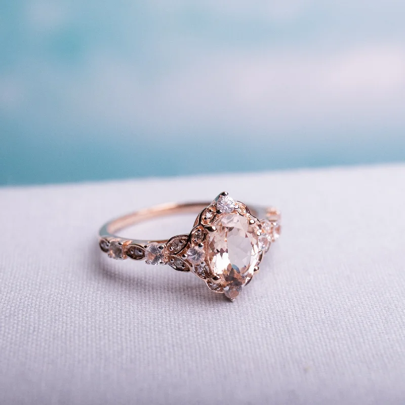Amethyst Gemstone Rings in Sterling Silver with a Halo of Cubic Zirconia for a Budget - Friendly Luxury14k Rose Gold Morganite White Sapphire and Diamond Accent Vintage Ring by Miadora Amethyst Gemstone Rings in Sterling Silver with a Halo of Cubic Zirconia for a Budget - Friendly Luxury14k Rose Gold Morganite White Sapphire and Diamond Accent Vintage Ring by Miadora