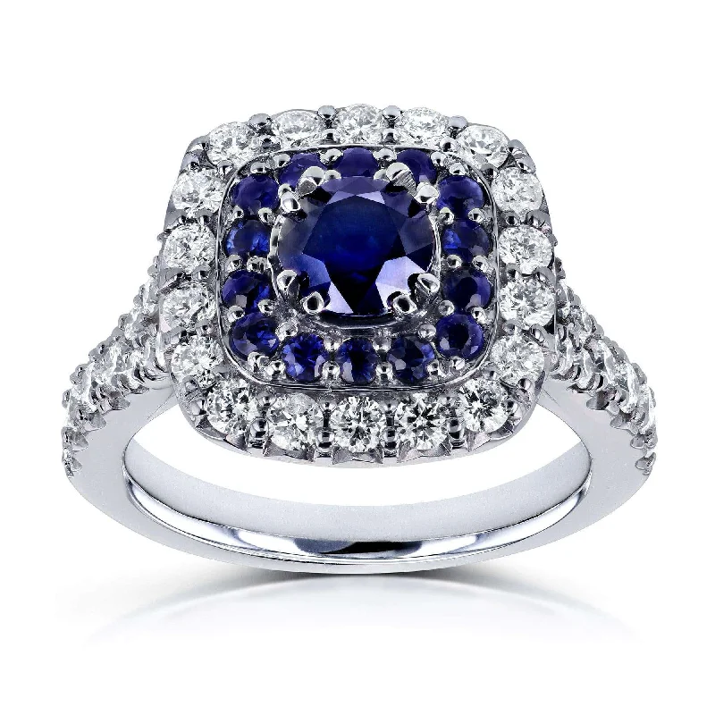 Alexandrite Gemstone Rings in Platinum with a Hidden Halo for a Rare and Luxurious PieceSapphire and Diamond Double Halo Ring 14k White Gold (1 7/8 CTW) Alexandrite Gemstone Rings in Platinum with a Hidden Halo for a Rare and Luxurious PieceSapphire and Diamond Double Halo Ring 14k White Gold (1 7/8 CTW)