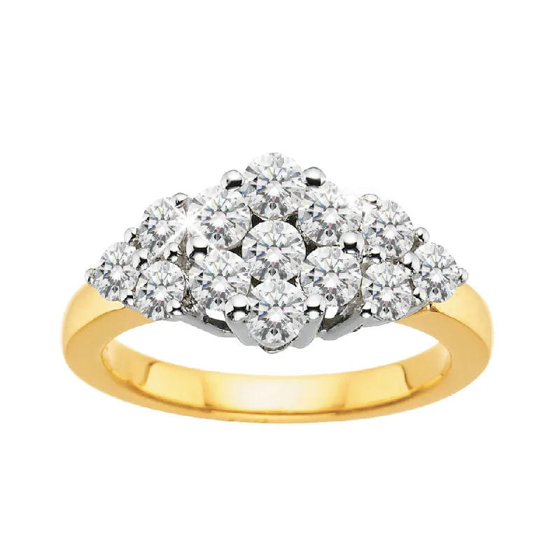 Amethyst Gemstone Rings in Sterling Silver with a Halo of Cubic Zirconia for a Budget - Friendly Luxury18ct Yellow Gold 'Starlight' Ring With 1 Carat Of Diamonds Amethyst Gemstone Rings in Sterling Silver with a Halo of Cubic Zirconia for a Budget - Friendly Luxury18ct Yellow Gold 'Starlight' Ring With 1 Carat Of Diamonds