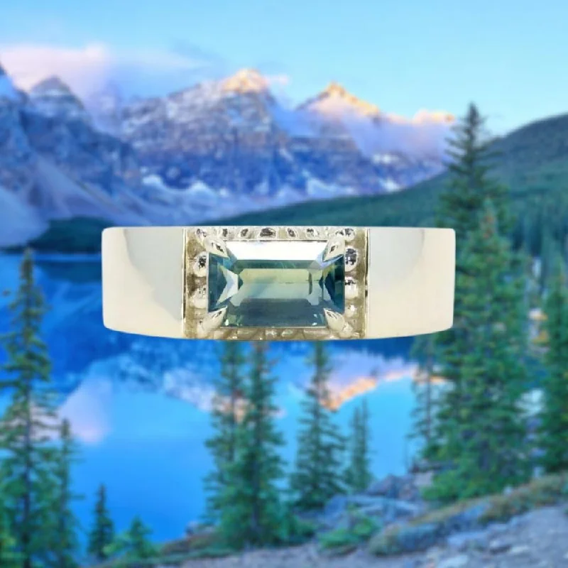 Iolite Gemstone Rings in 10K Gold with a Twisted Band for a Distinctive and Stylish Accessory2.05ct Parti Teal Emerald Cut Sapphire Ravine Band Unisex in 14k Green Gold Iolite Gemstone Rings in 10K Gold with a Twisted Band for a Distinctive and Stylish Accessory2.05ct Parti Teal Emerald Cut Sapphire Ravine Band Unisex in 14k Green Gold