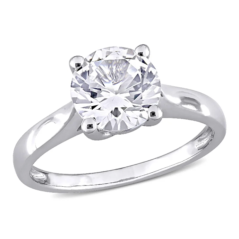 Emerald Gemstone Rings Set in Platinum with Filigree Work for a Vintage - Inspired Look2 3/8ct TGW Created White Sapphire Solitaire Engagement Ring in 10k White Gold by Miadora Emerald Gemstone Rings Set in Platinum with Filigree Work for a Vintage - Inspired Look2 3/8ct TGW Created White Sapphire Solitaire Engagement Ring in 10k White Gold by Miadora