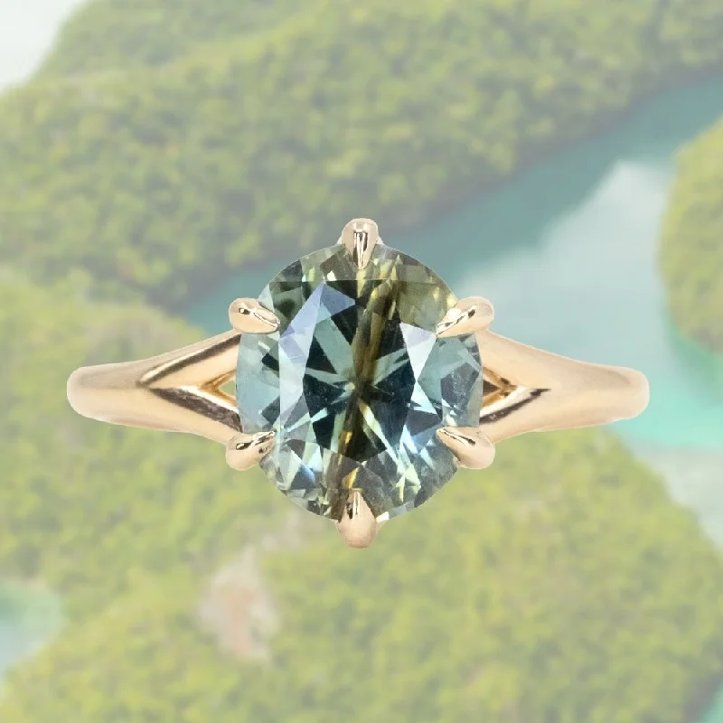 Tourmaline Gemstone Rings in 18K Two - Tone Gold with a Floral - Shaped Setting for a Feminine Touch3.56ct Oval Madagascar Parti Sapphire Low Profile Six Prong Split Shank Solitaire in 14k Yellow Gold Tourmaline Gemstone Rings in 18K Two - Tone Gold with a Floral - Shaped Setting for a Feminine Touch3.56ct Oval Madagascar Parti Sapphire Low Profile Six Prong Split Shank Solitaire in 14k Yellow Gold